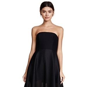 Halston Heritage Black Strapless Gown